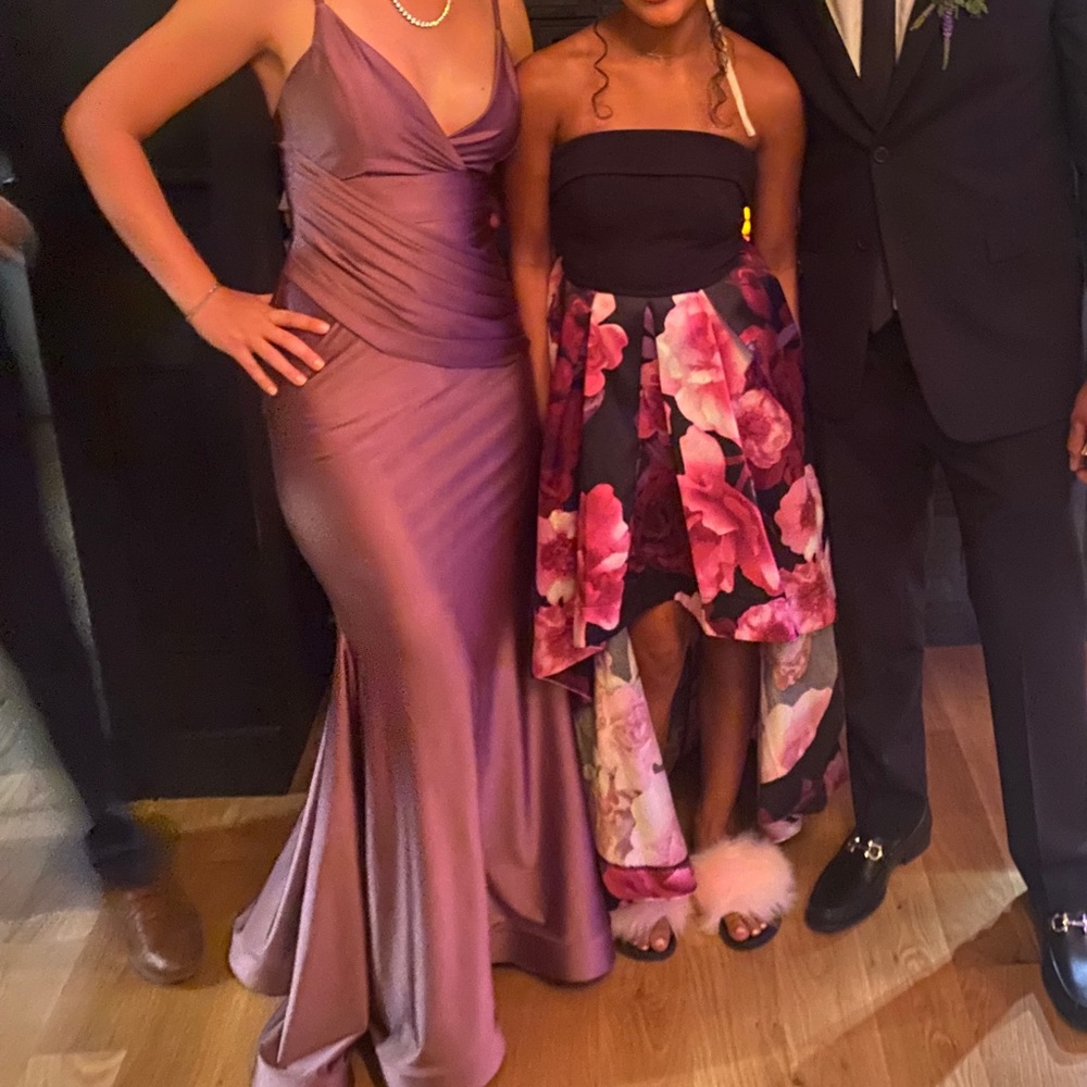 purple gown